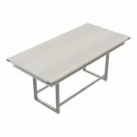 MIRELLA Conference Table: Rectangle, Fiberboard, White Ash, 47 1/4 in Overall Lg, 96 in Overall Wd (MPN MRCH8WAH)