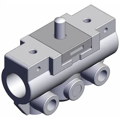 SMC Shuttle Valve: VM100 Series, Basic Plunger Actuator, 3 Ports, 1/8 in BSPT - VM Series Manual Air Control Valves