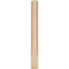 Aluminum bronze cold chisel with a 3/4 in blade width and 9 in overall length. Features a plain grip. Suitable for cutting and chipping metal in environments where non-sparking tools are required.