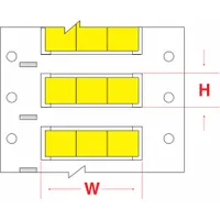 Sleeve Label: 3/32 in x 21/32 in, Polyolefin, Yellow (Matte), For 20 AWG to 24 AWG Wire Gauge (MPN 2HX-094-2-YL-3)