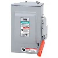 SIEMENS Solar Safety Disconnect Switch: Non-Fusible, 30 A, 600V AC, Indoor, Negative Polarity (MPN HNF361PV)