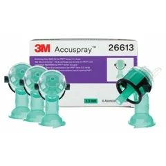 Atomizing head replacement for air sprayers, supplied as a 4-pack. Used in painting and coating applications where precise atomization is required.