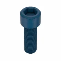 M16x2.00 metric socket head cap screw with 45 mm length, right-hand thread, and 14 mm drive size. Made from alloy steel with a blue phosphate finish for moderate corrosion protection. Suitable for fastening components in machinery and equipment where high-strength fasteners are required. Sold in a 5-pack