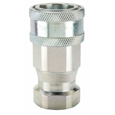 PARKER Hydraulic Quick Connect Hose Coupling: 1/2 in Coupling Size, Steel - 6600 Series Hydraulic Quick-Connect Coupling Bodies