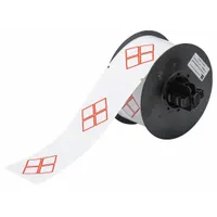 Pre-Cut Label Stock Roll: No Legend, Red GHS/CLP 4B Diamonds, 2 11/64 in x 3 11/32 in, 2 11/64 in (MPN B30-260-7569-CLP4B)
