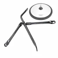 Rear Crossview Mirror Kit: Round, Convex, For Driver/Passenger Vehicle Side (MPN 713798)