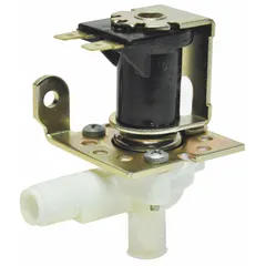 This water valve is designed for ice makers and commercial ice machines, controlling water flow to produce consistent ice. It features a 1/2 inch inner diameter hose connection and is suitable for applications in foodservice operations requiring reliable ice production.