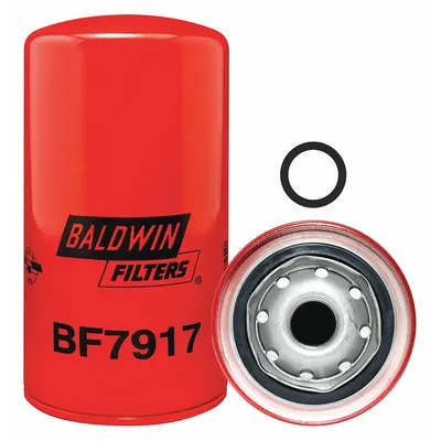 BALDWIN FILTERS Fuel Filter: Spin-On, 3 11/16 in Outside Dia, 7/8"-14 Thread Size, Cellulose - Spin-On Fuel Filters