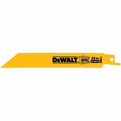 DEWALT Reciprocating Saw Blade: 24 Teeth per Inch, 6 in Blade Lg, 0.04 in Blade Thick - Thin-Metal-Cutting Blades