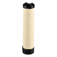 Cellulose fiber air filter for floor cleaning machines. Captures airborne dust and debris to protect the engine and maintain air quality during operation. Overall length 10 1/4 in. Color black/blue. Compatible with TENNANT M20, M30, and T20 models