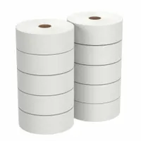 Nonreinforced water-activated kraft tape for sealing corrugated boxes and cartons. Provides a strong, tamper-evident bond when activated with water. Each roll measures 2 13/16 in x 450 ft, white color, 5.8 mil thick. Supplied in a 10-pack