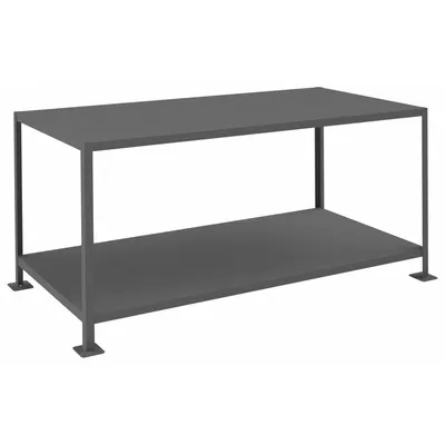 DURHAM MFG Work Table: Fixed Ht, Steel, 72 in x 36 in, 3,000 lb Overall Load Capacity - Steel-Top Worktables