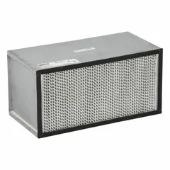 This 95% DOP HEPA-type air filter is designed for downstream face installation in HVAC systems. It features a galvanized steel frame and provides 95% filter efficiency for capturing airborne particles. Typical applications include cleanrooms, laboratories, and pharmaceutical facilities where high-efficiency air filtration is required.