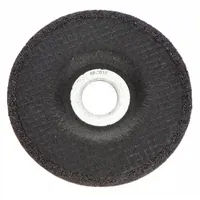 General purpose depressed center grinding wheel for carbon and stainless steel. Type 27 design with 24-grit aluminum oxide abrasive for material removal and surface blending. Suitable for metal fabrication, welding, and maintenance tasks