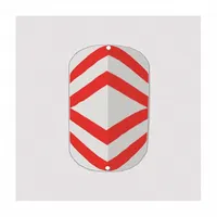 This 6x6 inch aluminum sign features Engineer Grade retroreflective material in red and white. It includes mounting holes for permanent installation and is used for accident prevention marking in industrial and traffic areas