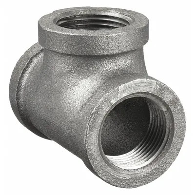 ANVIL Metal Pipe Tee: 1/2 in x 1/2 in x 1/2 in, Threaded x Threaded x Threaded - Medium-Pressure Threaded Pipe Fittings