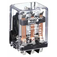 OMRON General Purpose Relay: Socket Mounted, 10 A Current Rating, 24V DC, 3PDT, 11 Pins/Terminals (MPN MJN3C-DC24)