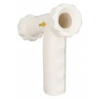 White rubber replacement cover for insulated covers, handles, and cartridges. Overall length of 6 1/8 in. Used in plumbing and sanitary equipment to restore insulation and grip on hose stations or similar fixtures
