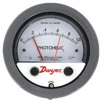 DWYER Pressure Switch/Gauge: 1/8 in NPT Female, ±2% Gauge Accuracy, A3000, 4 in Dial, Aluminum (MPN A3030)