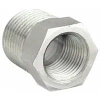 Hydraulic Hose Adapter: 1/4 in x 1/8 in Fitting Size, Male x Female, NPTF x NPTF, Rigid, Straight (MPN 2081-4-2S)