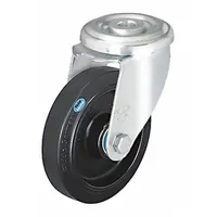 APPROVED VENDOR Bolt-Hole Caster: Swivel, No Brake, Rubber, 7 7/8 in Wheel Dia., 2 in Wheel Wd, Inch (MPN LER-POEV 200KA)