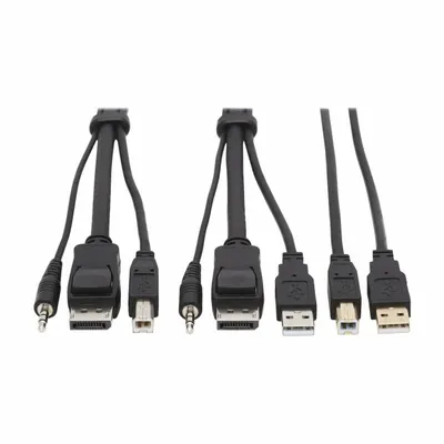 EATON TRIPP LITE Server Management Cable Kit: Display Port/DVI/Stereo Audio/USB 2.0, 6 ft Lg - KVM Cable Kits