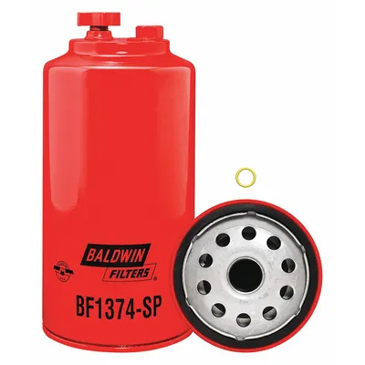 BALDWIN FILTERS Fuel Filter: Spin-On, 4 1/4 in Outside Dia, 1"-14 Thread Size, Cellulose - Spin-On Fuel Filters