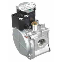 This gas valve is a replacement component for HVACR systems, used to control gas flow in furnaces, boilers, and commercial heating equipment. It regulates fuel supply for safe and efficient combustion in industrial and commercial facilities.