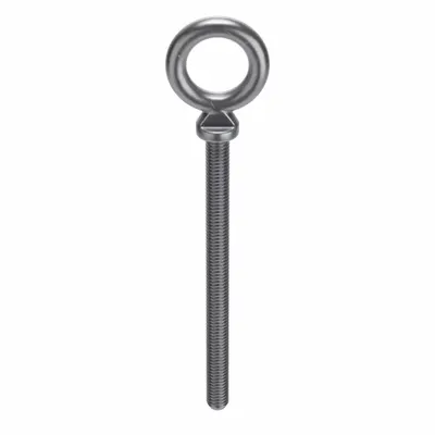 KEN FORGING Machinery Eye Bolt: With Shoulder, Steel, Plain, 1/2"-13 Thread Size, 4 in Thread Lg - Machinery Eye Bolts with Shoulder
