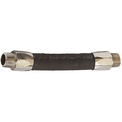 HUSKY Fuel Hose: Discharge Hose, 5/8 in x 9 ft, Nitrile, Brass - Whip Hoses for Fuel Transfer Pumps