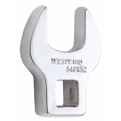 WESTWARD Metric Open End Crowfoot Wrench, 16 mm, 3/8 in Drive, Chrome - Metric Open End Crowfoot Wrenches