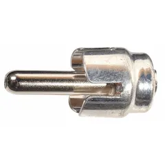 This warning whip hot plug is a gray accessory for fleet and vehicle maintenance. It measures 1/2 inch in height and 1/2 inch in width. Used to mark hot plugs or electrical connections, it helps prevent accidental contact during maintenance.