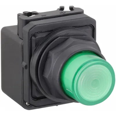 Dayton Pilot Light: 30 mm Panel Mounting Size, Green, LED - LED Pilot-Lights