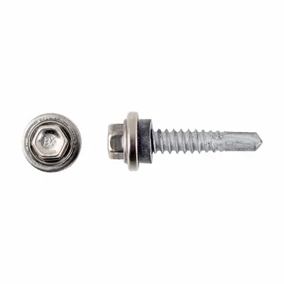ITW BUILDEX 1/4 in x 1 1/4 in Steel Climaseal™ Hex Washer - Metal-to-Metal-Joining Self-Drilling Sealing Screws