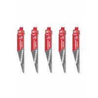 MILWAUKEE Reciprocating Saw Blade: 6 Teeth per Inch, 6 in Blade Lg, 0.05 in Blade Thick, 5 PK (MPN 48-00-5541)