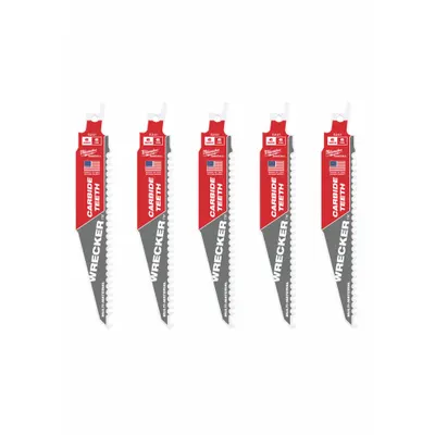 MILWAUKEE Reciprocating Saw Blade: 6 Teeth per Inch, 6 in Blade Lg, 0.05 in Blade Thick - General Purpose Blades