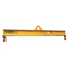 This adjustable steel lifting beam from CALDWELL has a 72-inch overall length and a working load limit of 1,000 lb. It is used to distribute load weight evenly across multiple lift points during overhead crane or hoist operations, preventing load tipping and damage. Suitable for lifting unbalanced or long loads in industrial settings.