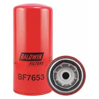 BALDWIN FILTERS Fuel Filter: Spin-On, 3 11/16 in Outside Dia, M18-1.50 Thread Size, Cellulose, Volvo (MPN BF7653)