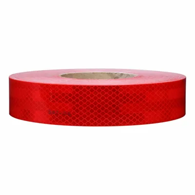 3M Premium Grade Reflective Tape, Red, 2 in x 12 in, Acrylic Adhesive, 100 Pack - Vehicle Reflective Strips