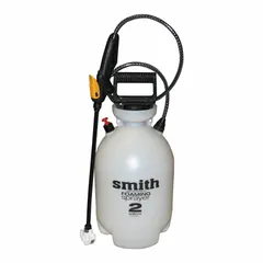 This handheld sprayer features a 2-gallon poly tank and operates at 45 psi, delivering a maximum spray distance of 20 feet. It is chemically compatible with herbicides, making it suitable for spot application of herbicides in outdoor cleaning and degreasing tasks.