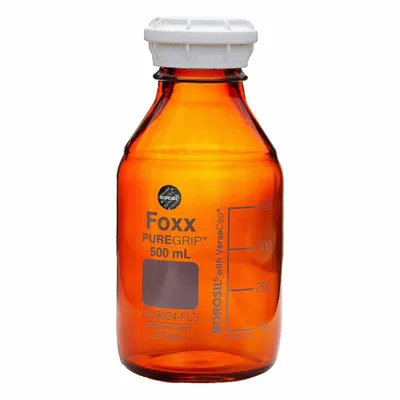 FOXX LIFE SCIENCES Glass Media, BOD, & Specialty Lab Bottles - Glass Lab Media Bottles: 1 L