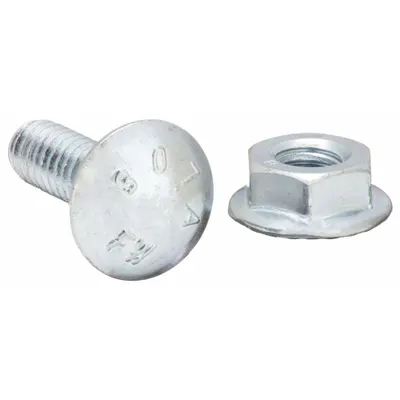 CABLOFIL 1/4 in Cable Tray Screw and Flange Nut, Zinc Plated Steel, EZBN1/4EZ - Clamp Connectors for Wire Mesh Trays