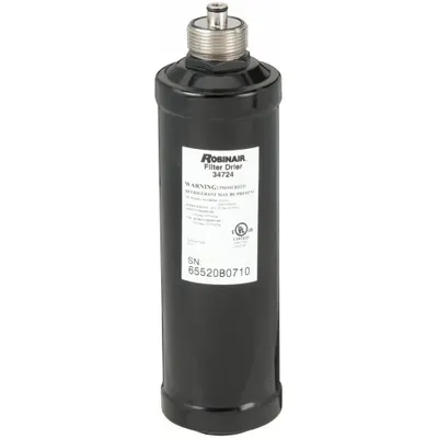 ROBINAIR 34724 Recycling Filter-Drier, 12 in × 3-13/16 in × 3-13/16 in - Refrigerant Machine Filters
