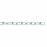 DAYTON Double Loop Chain: 2 in Chain Trade Size, Steel, 115 lb Working Load Limit, Double Loop, Zinc