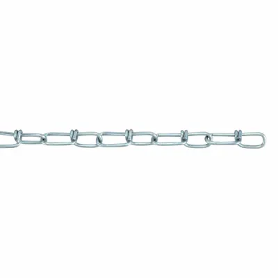 Dayton Double Loop Chain: 2 in Chain Trade Size, Steel, 115 lb Working Load Limit - Light-Duty Jack Utility Chains
