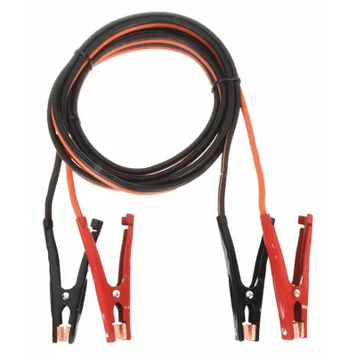 WESTWARD Booster Cable: Crimped, 4 AWG, Spring Clamp Grip, 16 ft Cable Lg - Clamp Jumper Cables