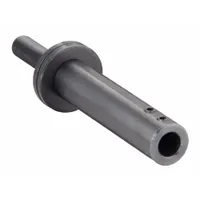 This shaft arbor is designed to mount keyless chucks onto drill presses, enabling the drive of shank-mounted power tool accessories. It features a 1/2"-20 RH thread and counter-clockwise rotation. Machined washers are included