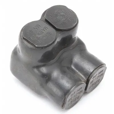 BURNDY Multitap Connector: 2 Port, Single-Sided Entry, 10 AWG – 350 kcmil Wire Size - Dry-Location Single-Sided Entry Multitap Connectors