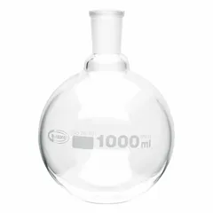 APPROVED VENDOR Glass Boiling Flask, 1 L, Round, Colorless, 24/40 Stopper, USP Type I