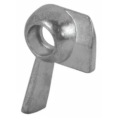 This left-hand window sash lock is designed for sliding windows, mounting directly on the sash. It includes a handle and features a polished silver finish. Overall length is 3/4 inch. Suitable for securing sliding windows in residential or commercial settings.